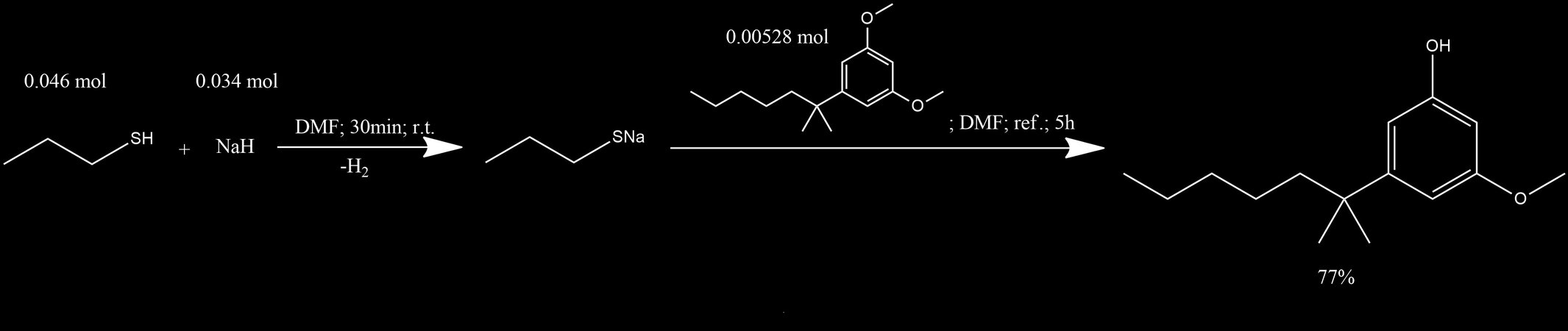 Synthesis of СР-47,497 - 2-3-methoxy-5-hydroxyphenyl-2-methylheptane.jpg