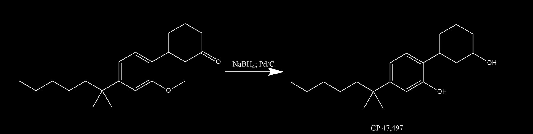Reduction of 3-2-methoxy-4-1,1-dimethylhexylphenyl cyclohexanone with NaBH4 and Pd C-hydrogen.jpg