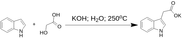 Синтез метил-индол-3-ацетата (1) (IAA) из индола.png